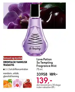 Oriflame Love Potion So Tempting Fragrance Mist tilbud
