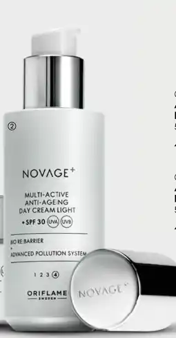 Oriflame Novage+ Multi- Active Anti-Ageing Day Cream Light SPF 30 tilbud
