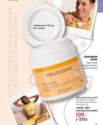 Oriflame Wellosophy Vitamin D3 tilbud