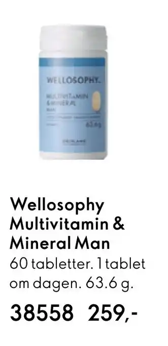 Oriflame Wellosophy Multivitamin & Mineral Man tilbud