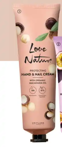 Oriflame Love Nature Protecting Hand & Nail Cream with Organic Macadamia Oil tilbud