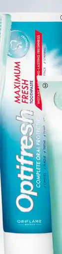 Oriflame Optifresh Maximum Fresh Toothpaste tilbud