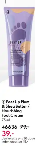Oriflame Feet Up Plum & Shea Butter / Nourishing Foot Cream tilbud