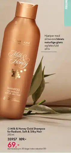 Oriflame Milk & Honey Gold Shampoo for Radiant, Soft & Silky Hair tilbud