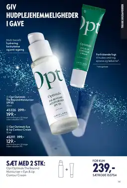 Oriflame Opt Optimals The Beyond Moisturiser + Eye & Lip Contour Cream tilbud
