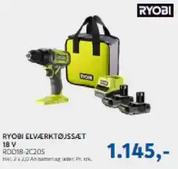 Davidsen RYOBI Elværktøjssæt 18 v tilbud