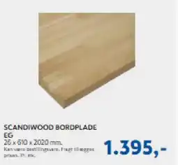 Davidsen Scandiwood Bordplade eg tilbud