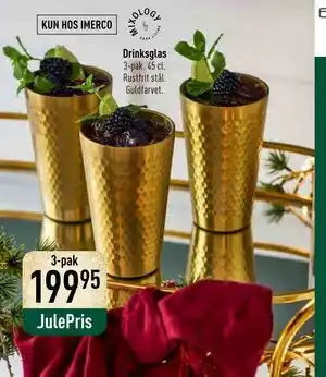 Imerco Drinksglas, DKK 199.95 tilbud