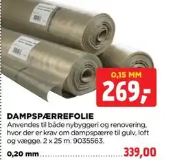 jem & fix DAMPSPÆRREFOLIE tilbud