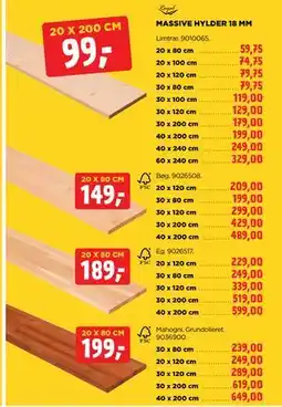 jem & fix MASSIVE HYLDER 18 MM tilbud