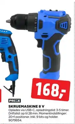 jem & fix SKRUEMASKINE 8 V, DKK 168 tilbud