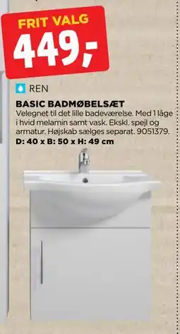 jem & fix BASIC BADMØBELSÆT, DKK 449 tilbud