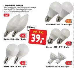 jem & fix LED-PÆRE 3-TRIN, DKK 39 tilbud
