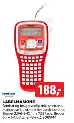 jem & fix LABELMASKINE, DKK 188 tilbud