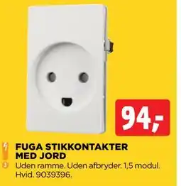 jem & fix FUGA STIKKONTAKTER MED JORD, DKK 94 tilbud
