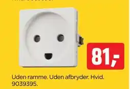 jem & fix FUGA STIKKONTAKTER MED JORD, DKK 81 tilbud