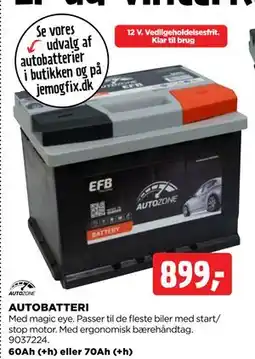 jem & fix AUTOBATTERI, DKK 899 tilbud