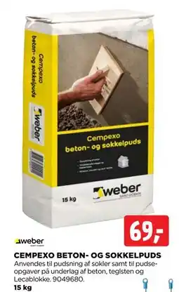 jem & fix CEMPEXO BETON- OG SOKKELPUDS, DKK 69 tilbud
