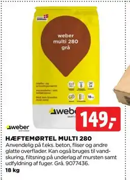 jem & fix HÆFTEMØRTEL MULTI 280, DKK 149 tilbud