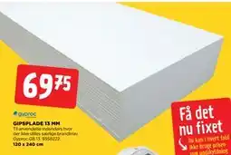 jem & fix GIPSPLADE 13 MM, DKK 69.75 tilbud