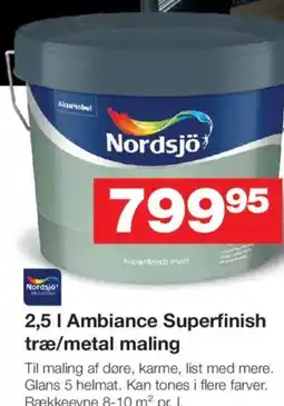 Bauhaus Ambiance Superfinish træ/metal maling tilbud