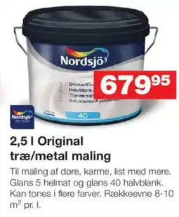 Bauhaus Træ/metal maling original tilbud