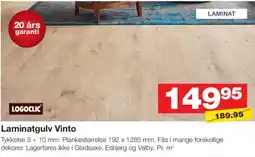 Bauhaus LOGOCLIC Laminatgulv Vinto tilbud