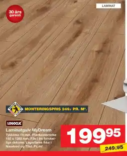 Bauhaus LOGOCLIC Laminatgulv MyDream tilbud