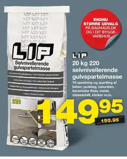 Bauhaus LIP 220 selvnivellerende gulvspartelmasse tilbud