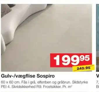 Bauhaus Gulv-/vægflise Sospiro tilbud