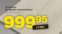 Bauhaus Wallmann Bordplade massiv bambus tilbud