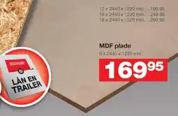 Bauhaus MDF plade tilbud