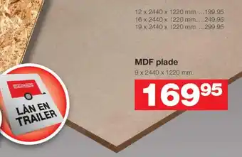 Bauhaus MDF plade tilbud