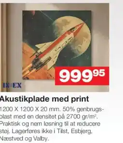 Bauhaus IN EX Akustikplade med print tilbud