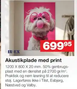 Bauhaus IN EX Akustikplade med print tilbud