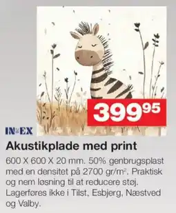 Bauhaus IN EX Akustikplade med print tilbud