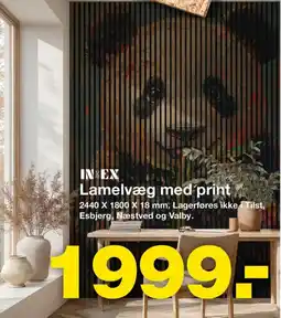 Bauhaus IN EX Lamelvæg med print tilbud