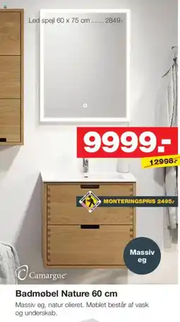 Bauhaus Badmøbel Nature tilbud