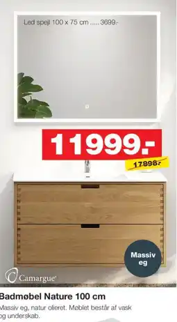 Bauhaus Badmøbel Nature tilbud