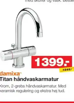 Bauhaus damixa Titan håndvaskarmatur tilbud