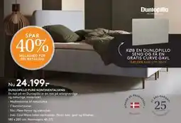 SENG DUNLOPILLO PURE KONTINENTALSENG, DKK 24199 tilbud