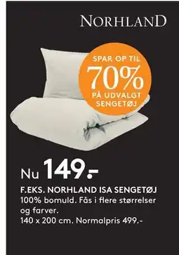 SENG NORHLAND ISA SENGETØJ, DKK 149 tilbud