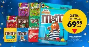 BorderShop M&M´s, Maltesers eller Skittles slik poser, DKK 69.95 tilbud