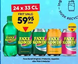 BorderShop Faxe Kondi Original, 0 Kalorier, Appelsin eller Pink 0 Kalorier, DKK 59.95 tilbud