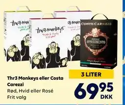 BorderShop Thr3 Monkeys eller Costa Carezzi, DKK 69.95 tilbud