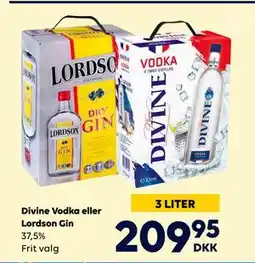 BorderShop Divine Vodka eller Lordson Gin, DKK 209.95 tilbud