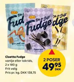 BorderShop Cloetta Fudge vanlje eller lakrids,, DKK 49.95 tilbud