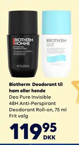 BorderShop Biotherm Deodorant til ham eller hende, DKK 119.95 tilbud