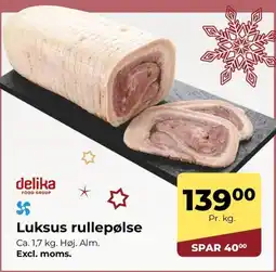Dagrofa Food Service Delika luksus rullepølse tilbud