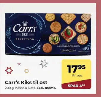 Dagrofa Food Service Carr's Kiks til ost tilbud